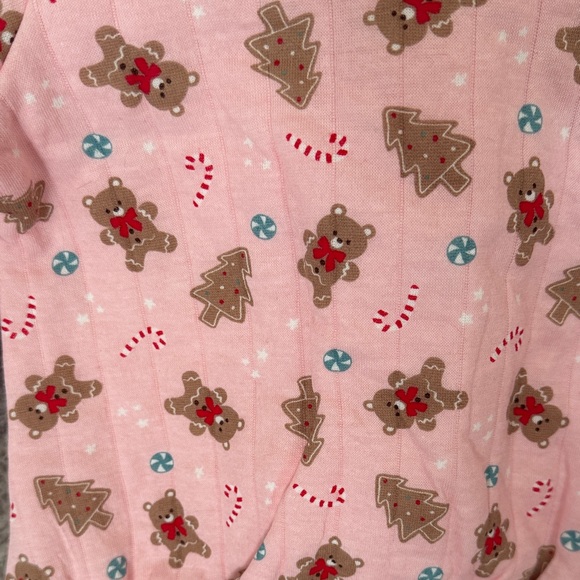 Little Lass Pink Teddy Bear Gingerbread Sweatshirt Set 24 Months - Picture 3 of 9
